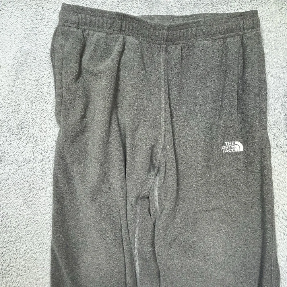 The North Face Fleece Pants Mens M Gray Polartec Outdoor Hiking Pockets 29.5